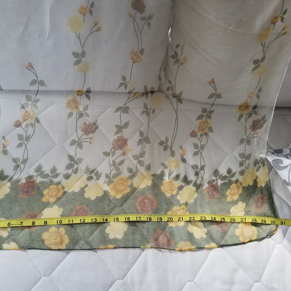 light transparent silk floral SCARF